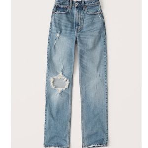 Abercrombie 90s Ultra High Rise Straight Jeans